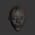 Handcrafted Wooden Ethnic Clothing Mask With Traditional Facial Patterns And Designs
