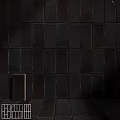 Black Square Floor Tiles Neatly Arranged With Small Black Cube For Wall Or Floor