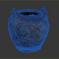Unique Rustic Handcrafted Ceramic Vase With Textured Surface And Multicolored Patina