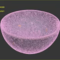Vibrant Green Decorative Household Bowl With Colorful Rim And Yellow White Accents