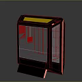 Modern Computer Case With Transparent Front Panel Red Top Grille And Angular Structure Design