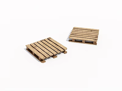 Two Solid Wooden Pallets Ideal For Shipping And Storage Needs 3d model