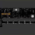 Black Weapon Component With Yellow Serial Number 00707238 And Metal Surface Holes