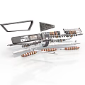 Mechanical Equipment Set With Metal Components Tool Accessories And Handle Grips