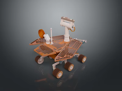 Detailed Mars Rover Design Featuring Solar Panels Robotic Arm And Wheels Structure 3d model