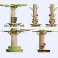 Modern Pillar Shopping Mall Pillar Decorative Pillar Model Tree Library Pillar Bookshelf Storage Rack Interior Pillar 3d model