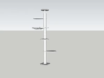 Modern cat climbing frame toy pet shooting device compass double spring 3d model