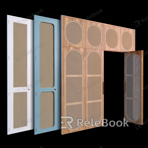 Modern folding door rattan door cover model