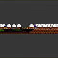 Cartoon Pixel Style Game Map With Colorful Buildings Green Grass And Blue Water Area