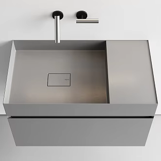 modern sink bathroom mirror 3d model