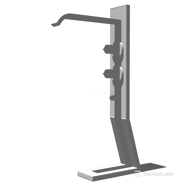 Modern Bathroom Faucet with Chrome Finish and Single Handle Design for Contemporary Home Use 3d model 