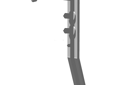 Modern Bathroom Faucet with Chrome Finish and Single Handle Design for Contemporary Home Use 3d model