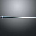 Polished Metallic Sword Featuring Sharp Long Blade And Ornate Handle