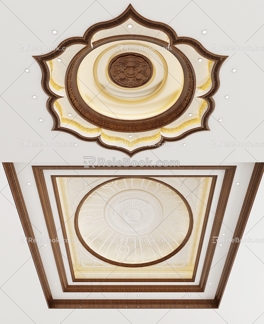 European-style ceiling 3d model