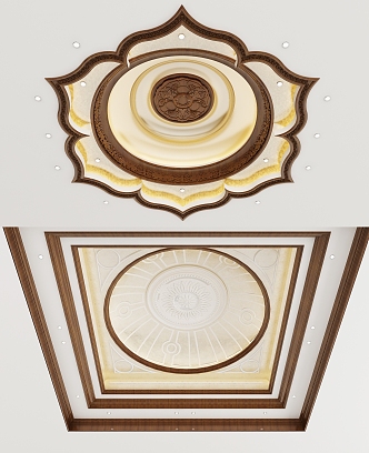 European-style ceiling 3d model