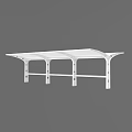 Durable White Canopy With Metal Frame For Outdoor Sun Shelter