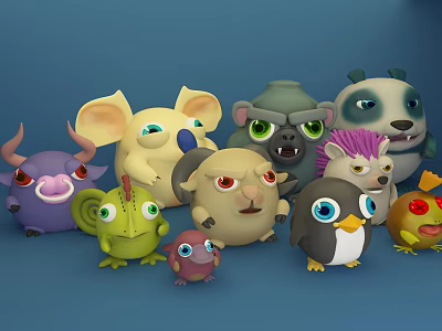cartoon animal 3d model