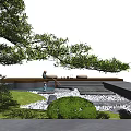Karesansui Japanese Zen Garden With White Gravel Stone Arrangements Moss And Pine Trees For Tranquil Atmosphere