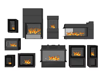 Fireplace 3d model
