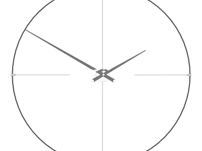 Minimalist Round Wall Clock With Simple Design And Thin Hands 3d model