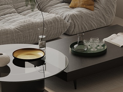 Modern coffee table model