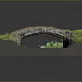 Detailed Landscape Terrain Model With Lush Grass Rocky Path And Pond