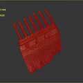 Wooden Comb With Intricate Carved Patterns And Fringed Design For Daily Use