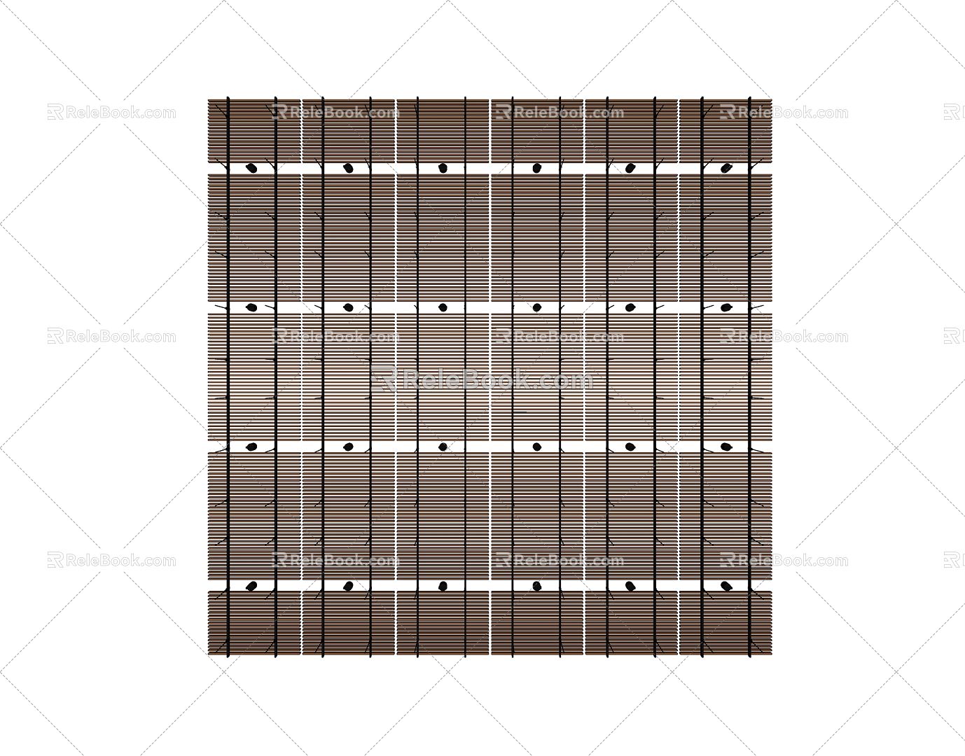 Modern Ceiling Ceiling Wood Grille 3d model