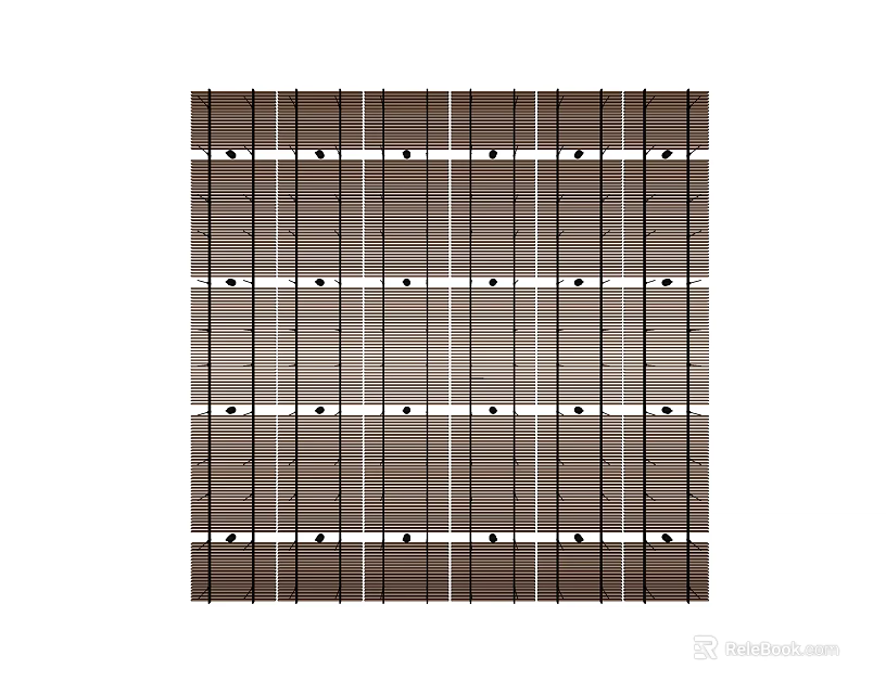 Modern Ceiling Design Featuring Linear Wooden Strips and Layered Striped Pattern 3d model 