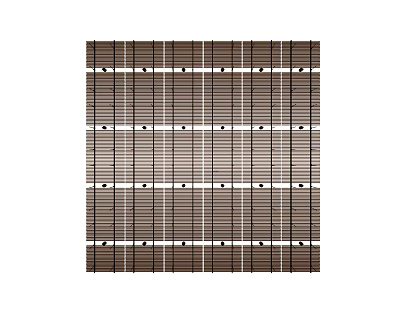 Modern Ceiling Design Featuring Linear Wooden Strips and Layered Striped Pattern 3d model