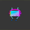Pink And Blue Robot Insect With Transparent Visor Blue Antennae And Glowing Wheels
