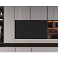 Modern TV Background Cabinet TV Integrated Cabinet 3d model