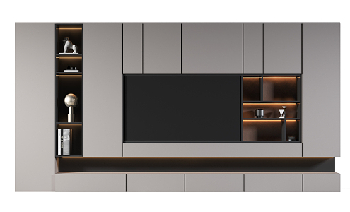 Modern TV Background Cabinet TV Integrated Cabinet 3d model