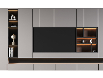 Modern TV Background Cabinet TV Integrated Cabinet 3d model