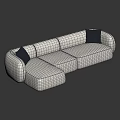Modern Light Colored L Shaped Sofa Design With Soft Cushions And Smooth Lines 3d model
