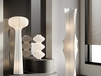 Stylish Modern Floor Lamp With Unique Sculptural Design For Home Interior Decor 3d model