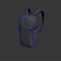 Gray Modern Backpack With Adjustable Straps And Durable Fabric For Daily Use 3d model