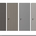 Swing Doors In Modern Interior Design With Wooden And Gray Color Variations