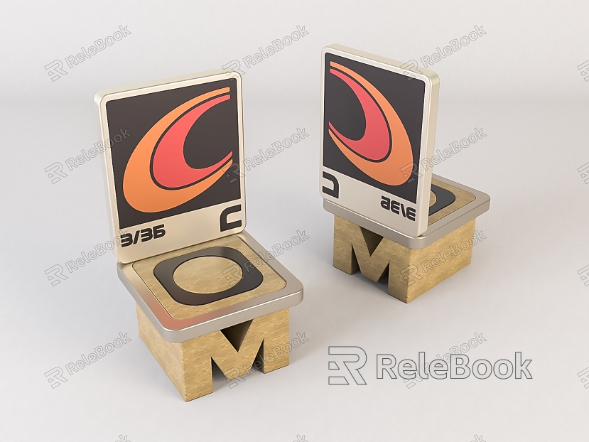 Modern wooden children's stool model