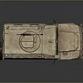 Sandy Armored Off Road Utility Vehicle With Weapon Mount And Large Tires