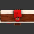 Handcrafted Chinese Traditional String Instrument With Wooden Neck White Body And Red Decoration