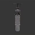 Gray Metal Mechanical Equipment Featuring Mechanical Arms Brackets And Support Frames