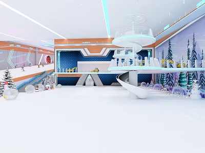 Modern Fitness Gym Interior With Spacious Workout Zone And Training Equipment 3d model