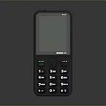 Classic Feature Phone With Physical Keypad And LCD Screen 3d model