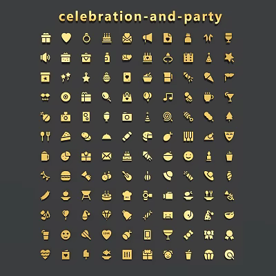 Party Icon Birthday Party Icon Party ICON 3d model