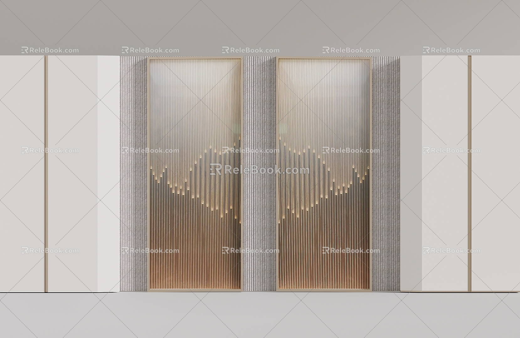 Image Wall Modern Image Wall Front Desk Background Wall 3d model