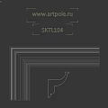 White Architectural Molding Component Featuring Curved Design For Interior Trim