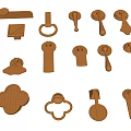 Golden Furniture Handles With Various Decorative Designs For Cabinets And Drawers