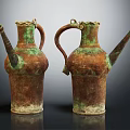 Vintage Style Electric Water Kettles With Bronze Finish Curved Handles And Long Spouts