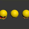 Game And Movie Characters Featuring Yellow Emoji With Heart Mask And Thinking Expressions